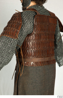  Photos Medieval Soldier in leather armor 5 Medieval clothing Medieval soldier brown gambeson chest armor leather armor 0005.jpg